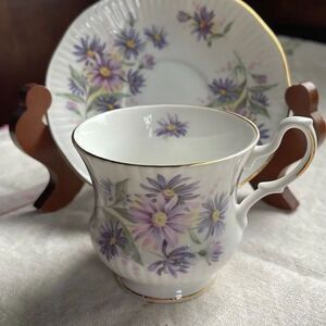 Vintage Royal Dover Fine Bone China Michaelmas flower( September)